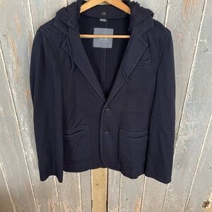 Navy Blazer with Hood